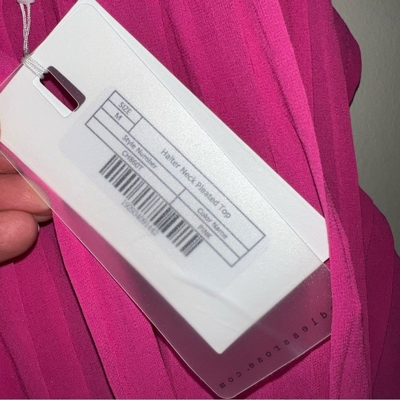 Endless Rose Pleats to Meet You Tie Top Magenta Size Medium NWT - Picture 10 of 12